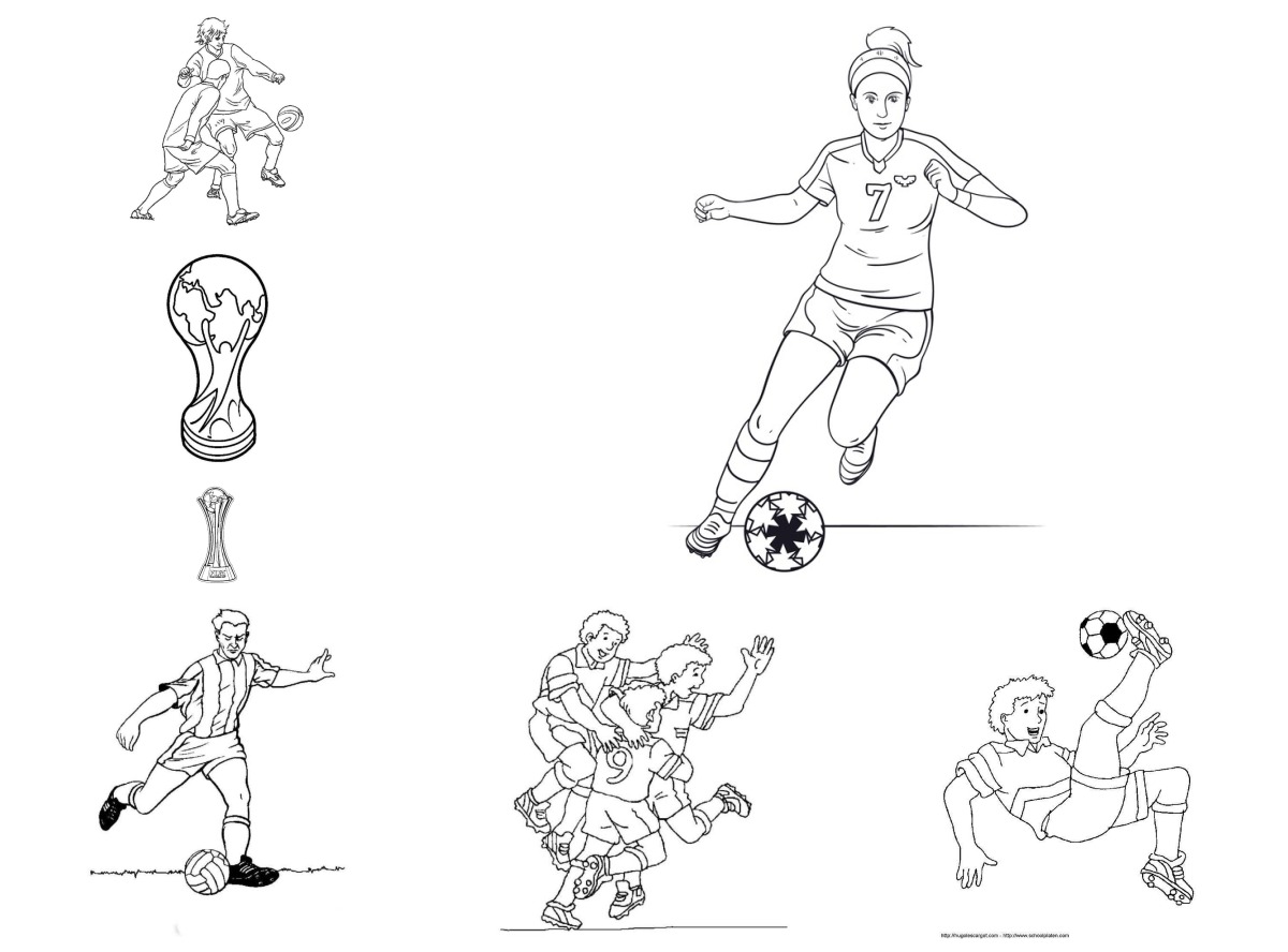 20 desenhos de Futebol — Para colorir e imprimir