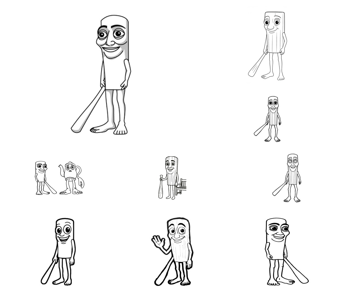 16 desenhos de Tung Tung Tung Sahur — Para colorir e imprimir 16 desenhos de Tung Tung Tung Sahur — Para colorir e imprimir