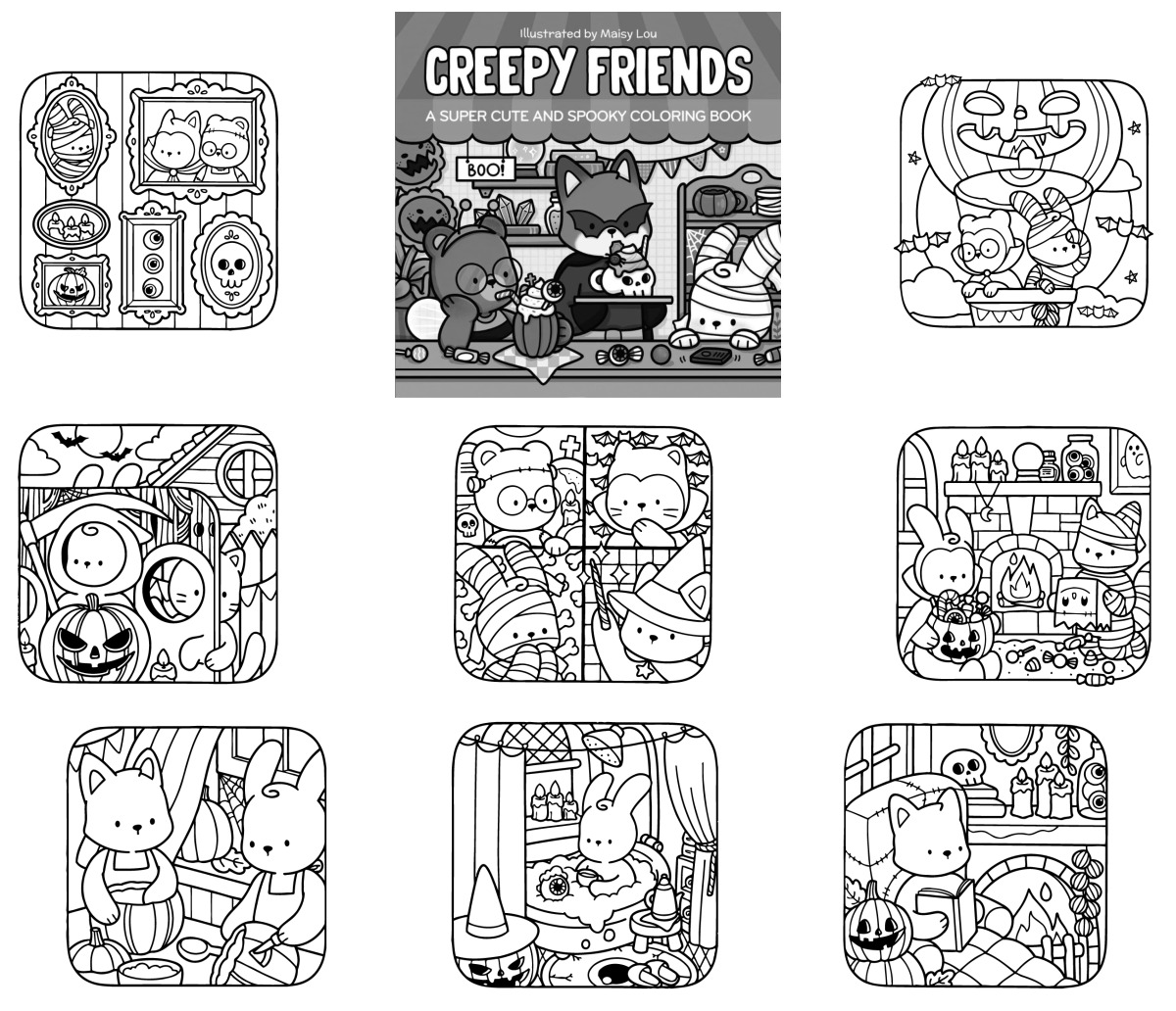 25 desenhos de Creepy Friends — Para colorir e imprimir 25 desenhos de Creepy Friends — Para colorir e imprimir