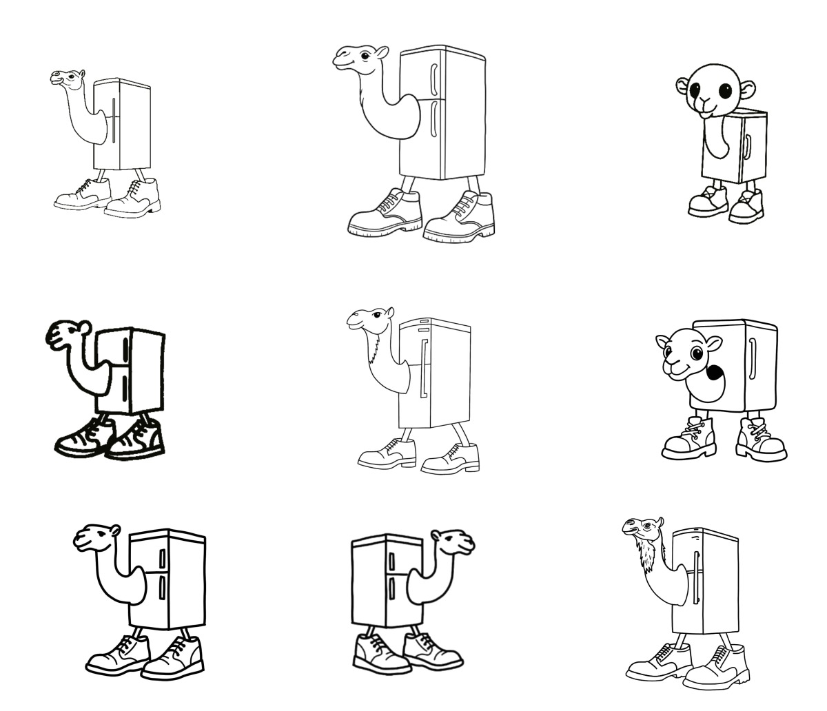 9 desenhos de Frigo Camello — Para colorir e imprimir
