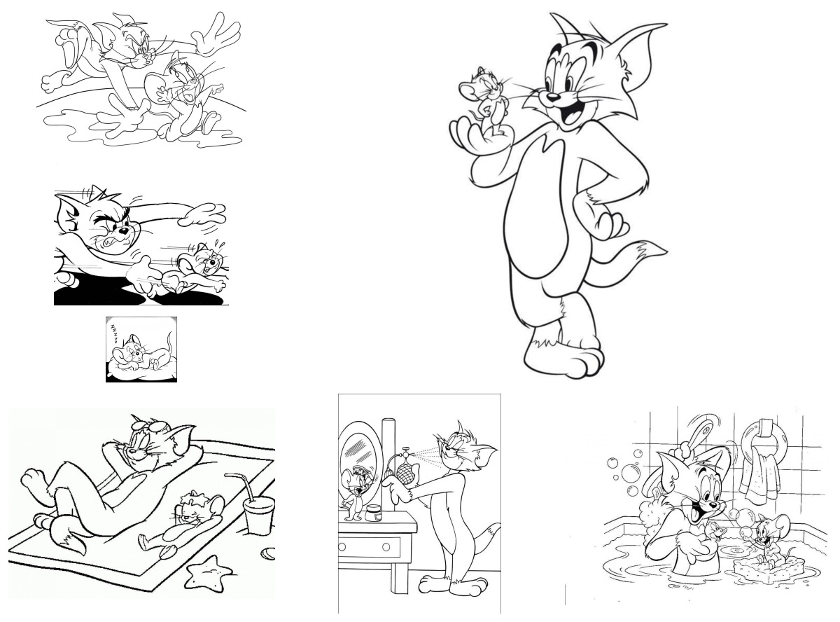 30 desenhos de Tom e Jerry — Para colorir e imprimir