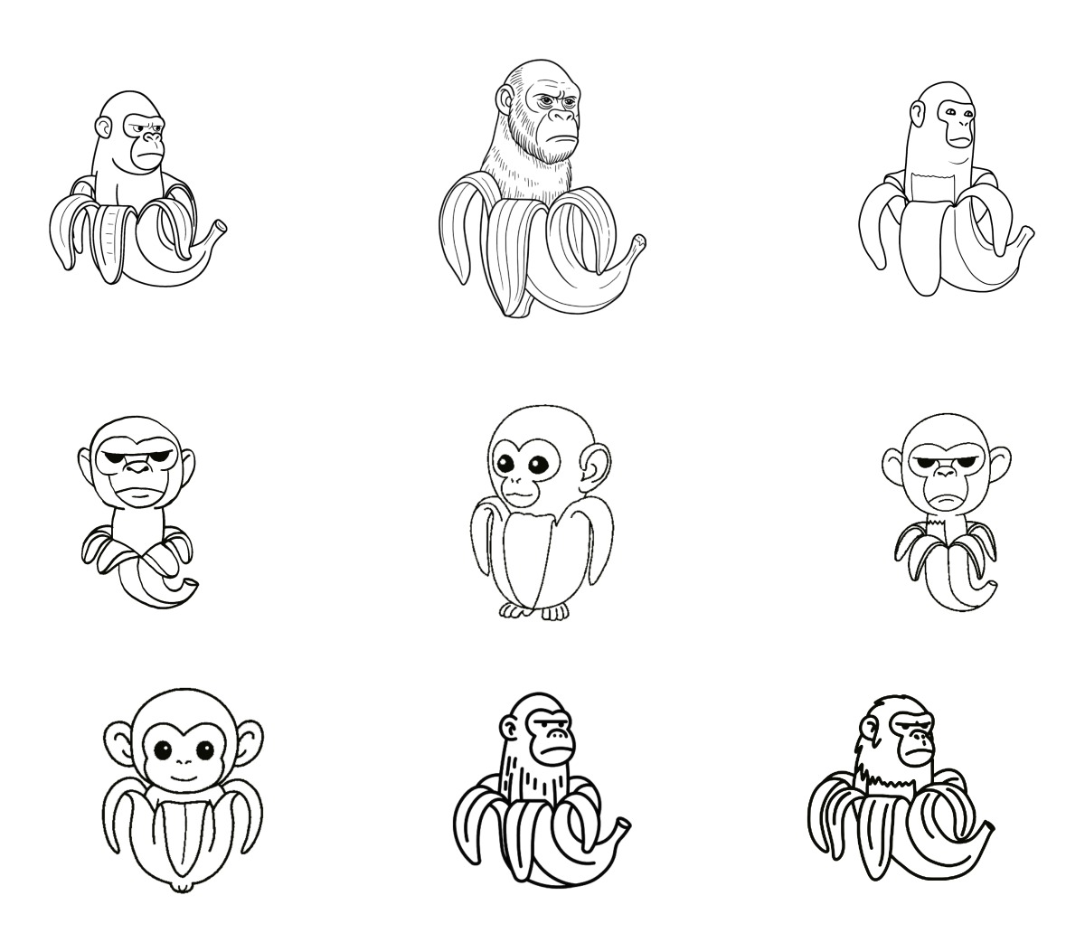 10 desenhos de Chimpanzini Bananini — Para colorir e imprimir