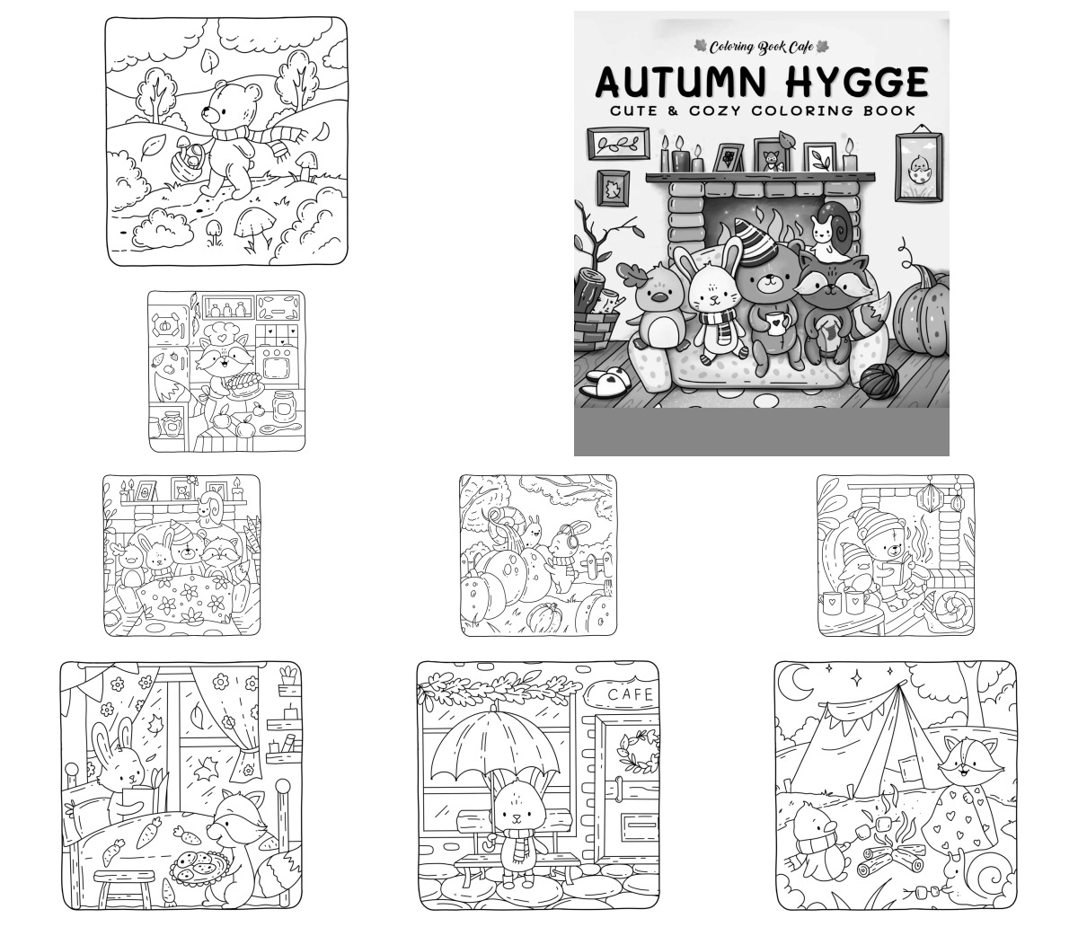 31 desenhos de Autumn Hygge — Para colorir e imprimir 31 desenhos de Autumn Hygge — Para colorir e imprimir