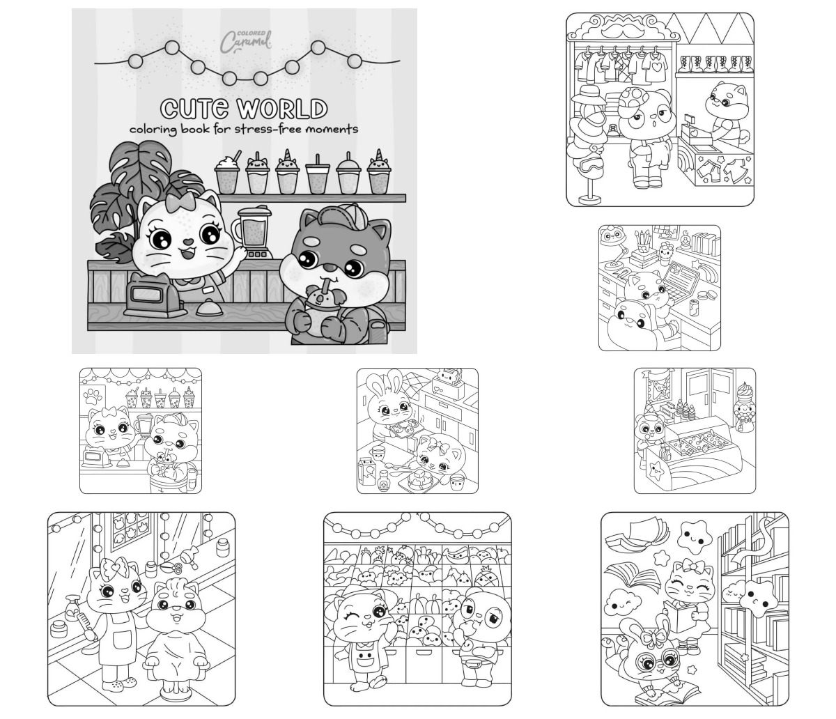 40 desenhos de Cute World — Para colorir e imprimir 40 desenhos de Cute World — Para colorir e imprimir