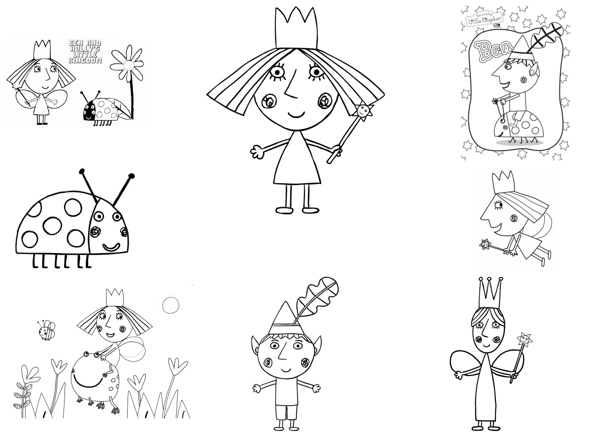 10 desenhos de O Pequeno Reino de Ben e Holly — Para colorir e imprimir 10 desenhos de O Pequeno Reino de Ben e Holly — Para colorir e imprimir
