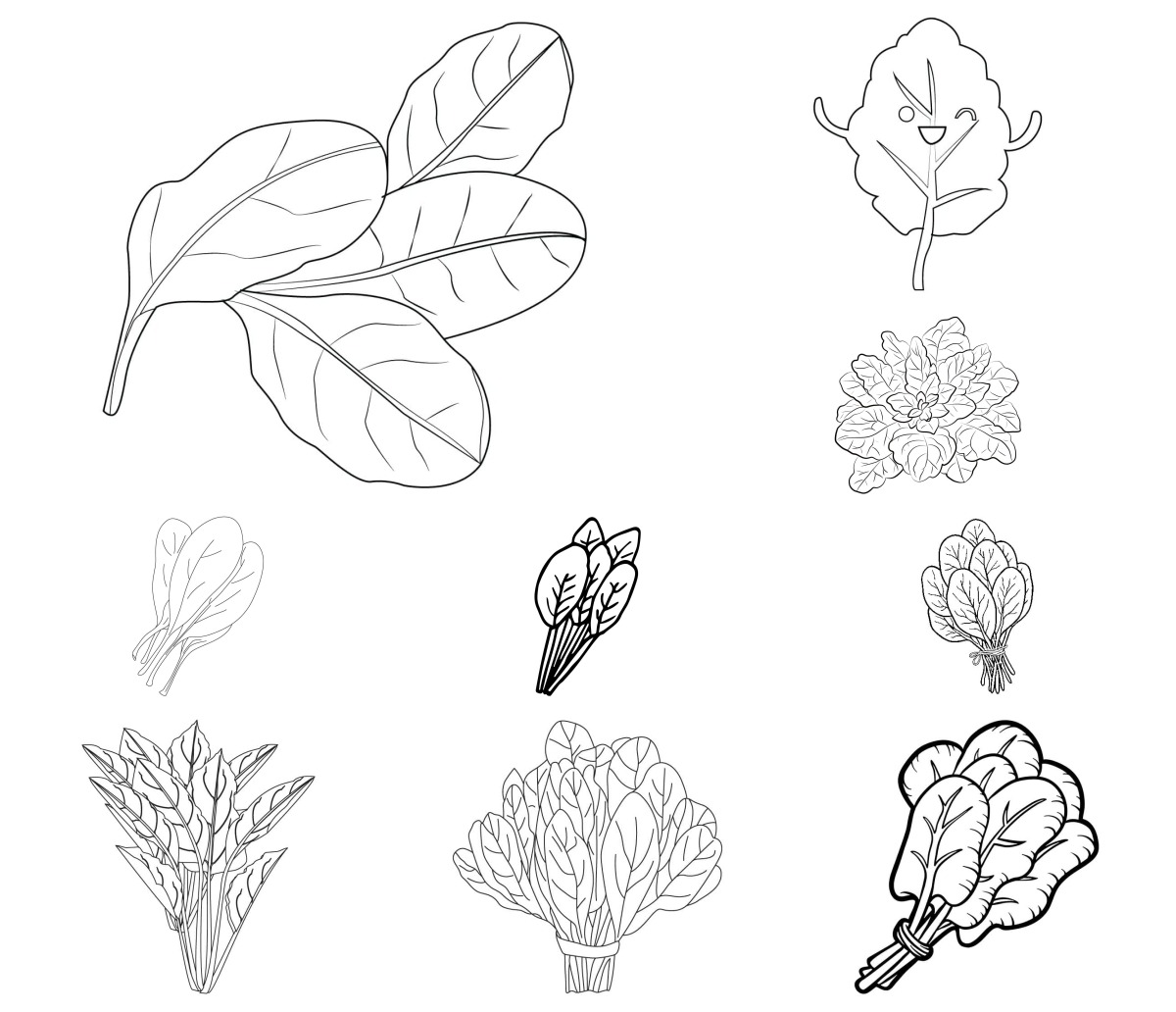 21 desenhos de Espinafre — Para colorir e imprimir