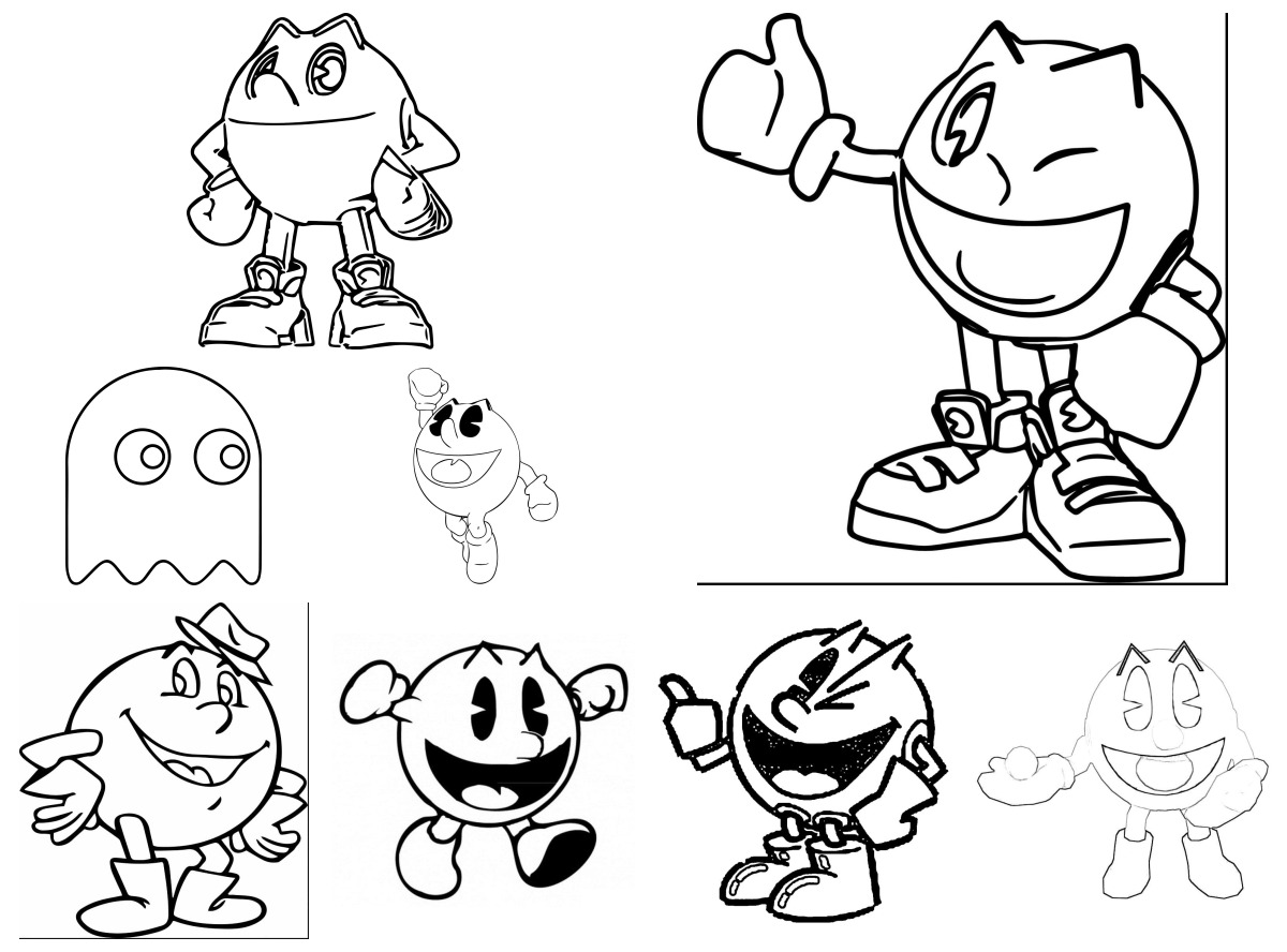 20 desenhos de Pacman — Para colorir e imprimir 20 desenhos de Pacman — Para colorir e imprimir