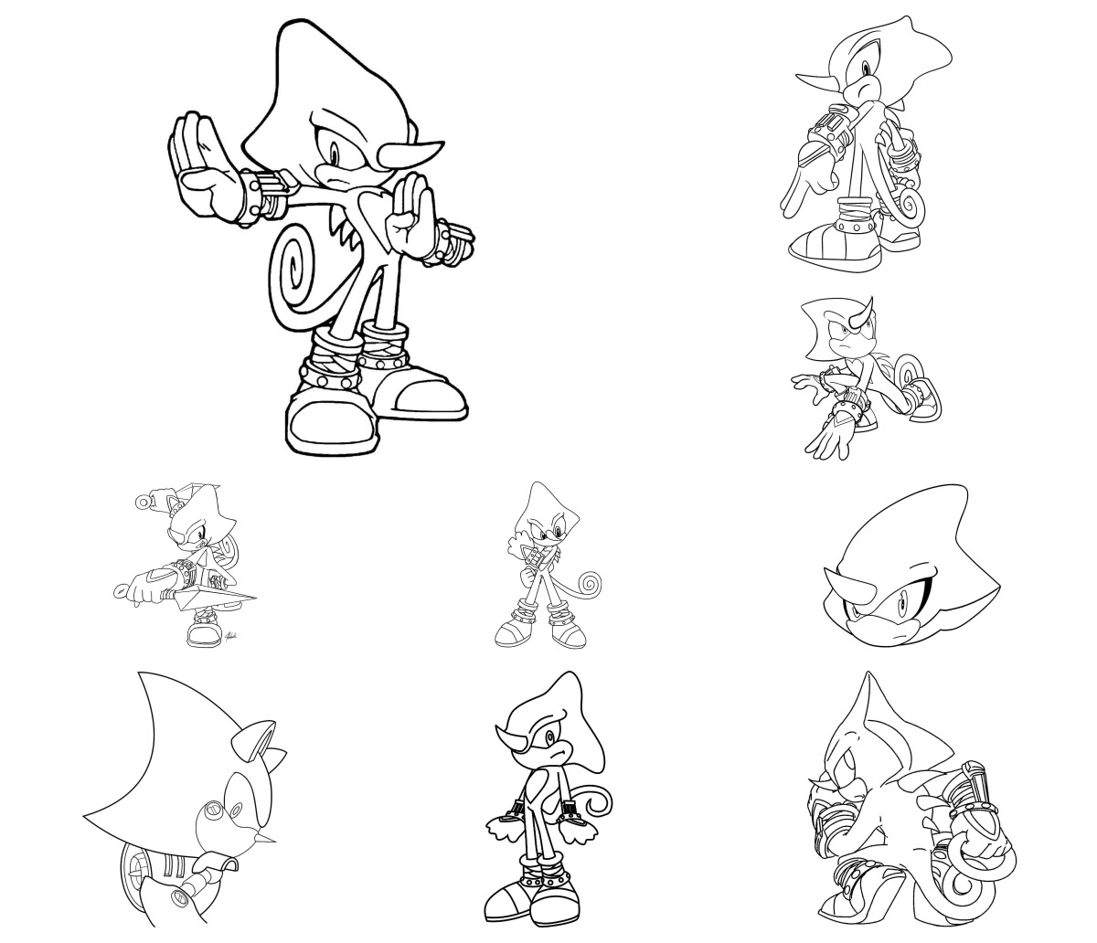 10 desenhos de Espio the Chameleon — Para colorir e imprimir 10 desenhos de Espio the Chameleon — Para colorir e imprimir