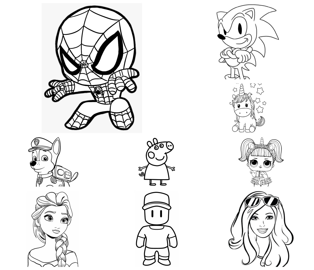 9 desenhos de Humor do Interior — Para colorir e imprimir
