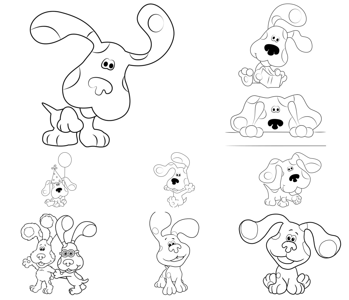 16 desenhos de As Pistas de Blue — Para colorir e imprimir