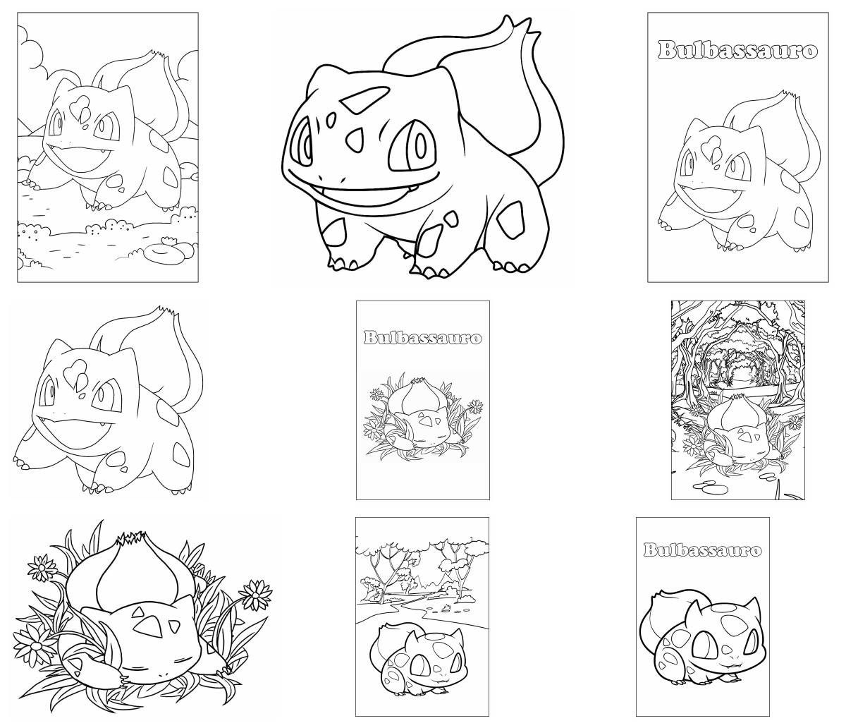 19 desenhos de Bulbassaur — Para colorir e imprimir 19 desenhos de Bulbassaur — Para colorir e imprimir