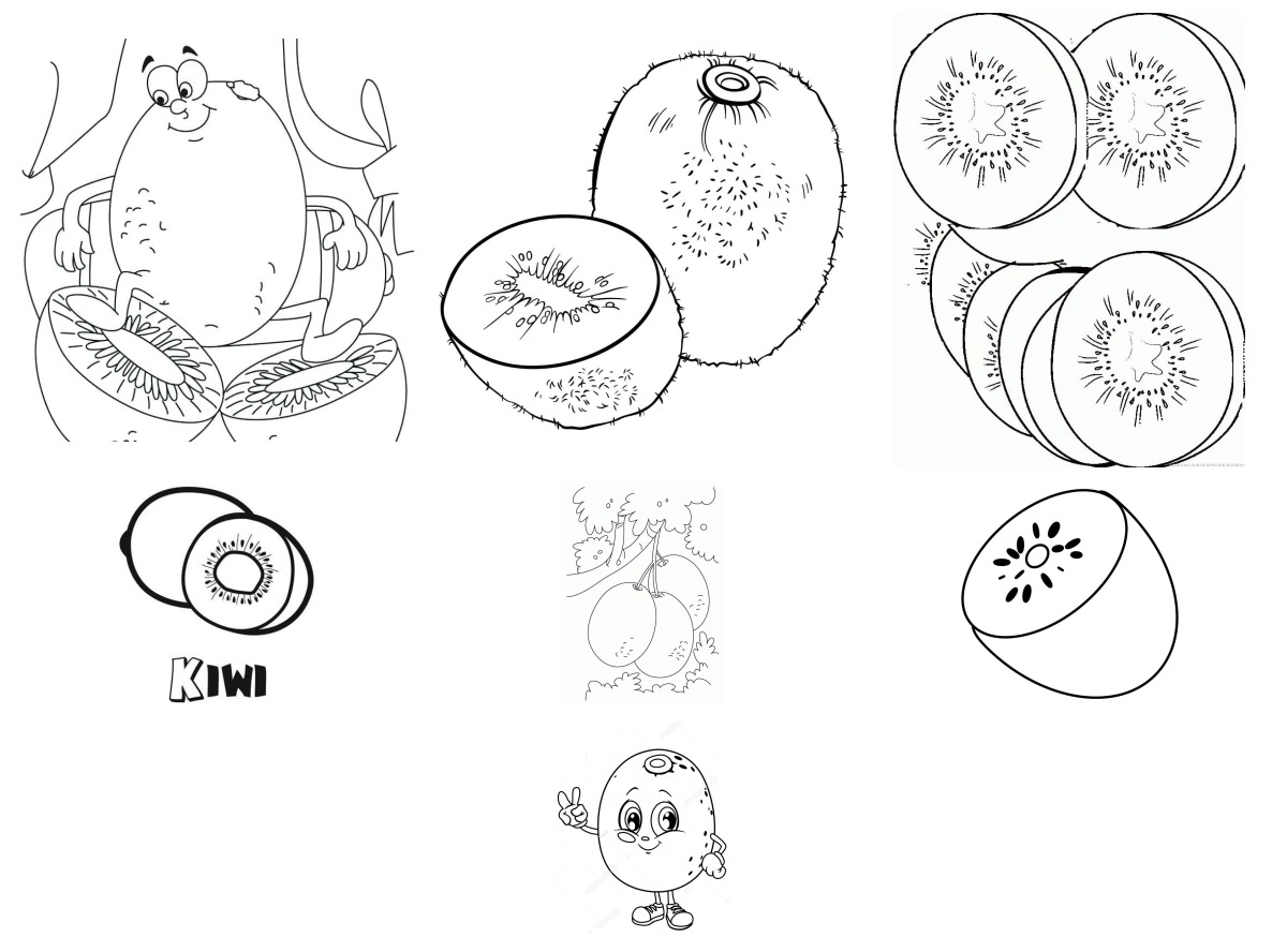 20 desenhos de Kiwi — Para colorir e imprimir