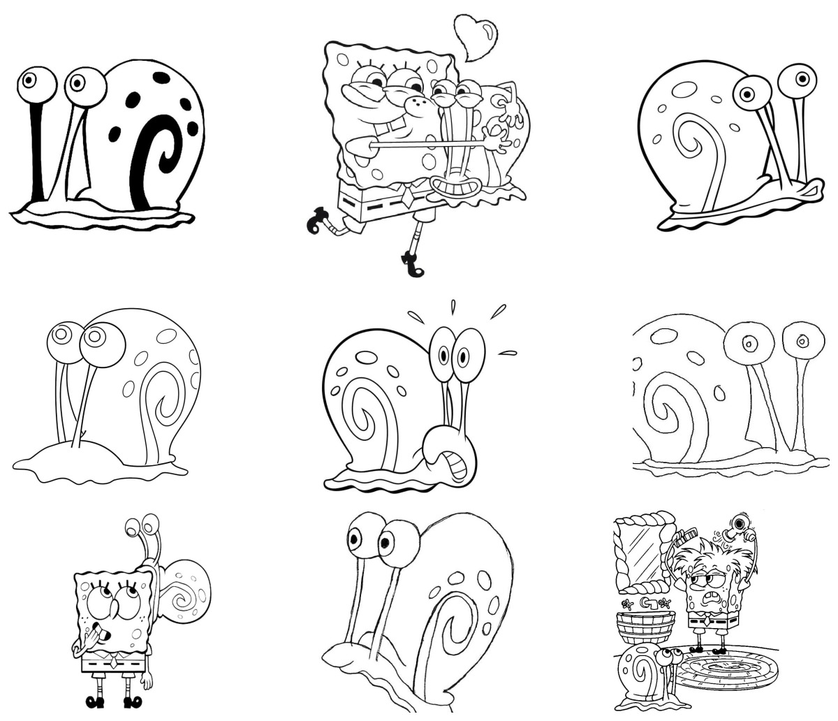 24 desenhos de Gary Caracol — Para colorir e imprimir 24 desenhos de Gary Caracol — Para colorir e imprimir