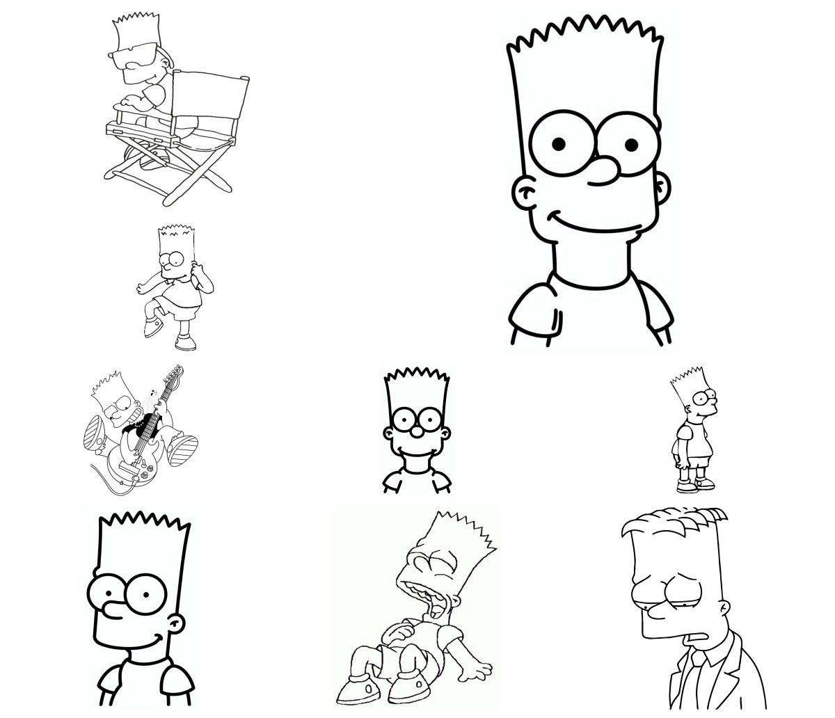 29 desenhos de Bart Simpson — Para colorir e imprimir 29 desenhos de Bart Simpson — Para colorir e imprimir