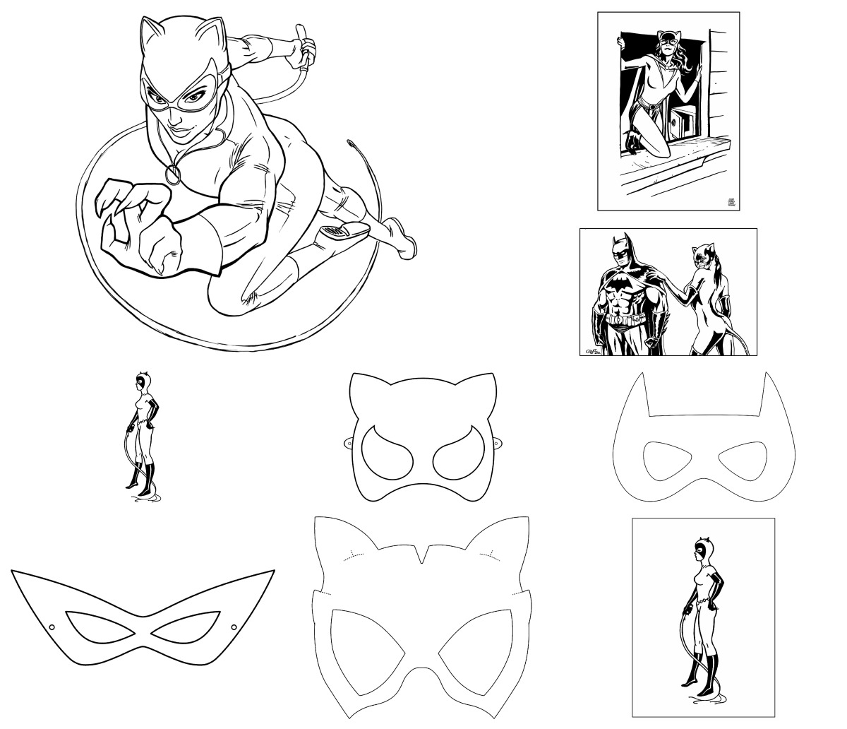 27 desenhos de Mulher-Gato — Para colorir e imprimir 27 desenhos de Mulher-Gato — Para colorir e imprimir