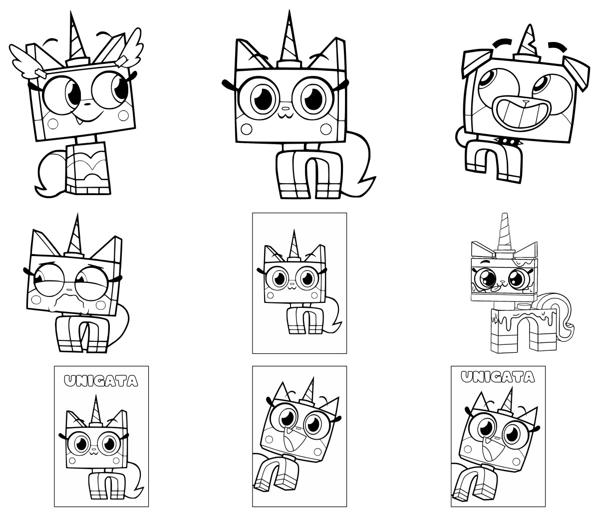17 desenhos de Unigata — Para colorir e imprimir