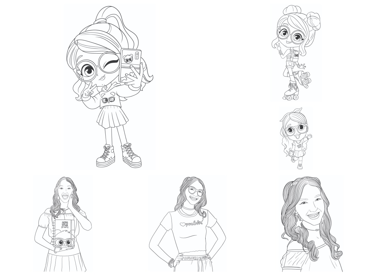 6 desenhos de Luluca — Para colorir e imprimir