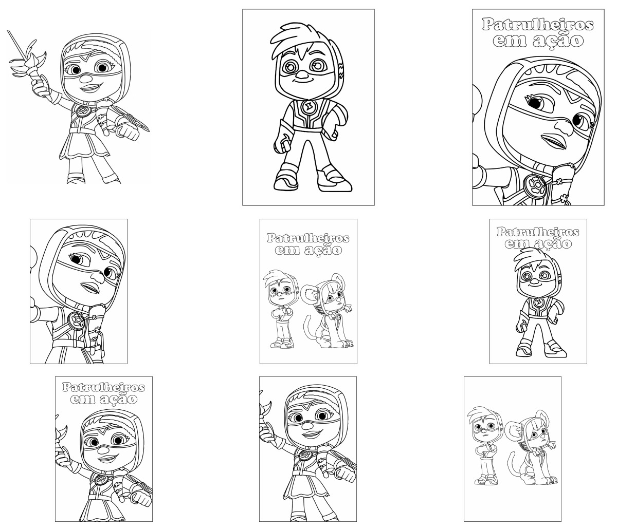 21 desenhos de Patrulheiros em Ação — Para colorir e imprimir