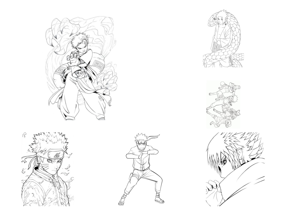 7 desenhos de Naruto — Para colorir e imprimir