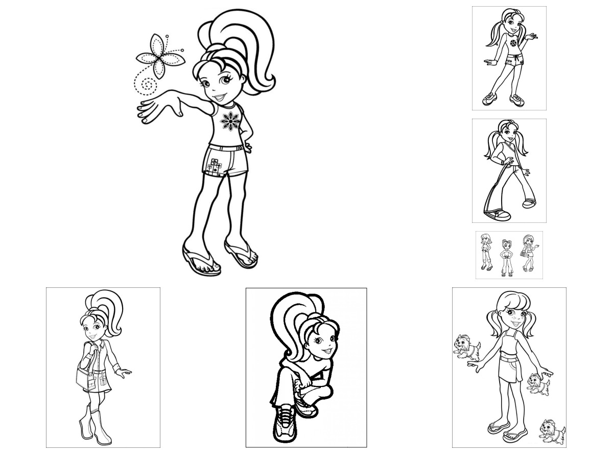 11 desenhos de Polly Pocket — Para colorir e imprimir