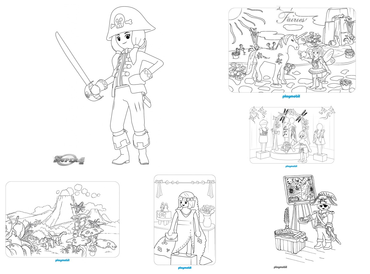 18 desenhos de Playmobil — Para colorir e imprimir 18 desenhos de Playmobil — Para colorir e imprimir