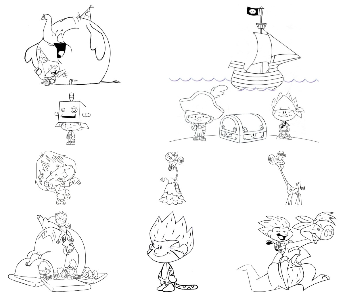 16 desenhos de Meu Amigãozão — Para colorir e imprimir 16 desenhos de Meu Amigãozão — Para colorir e imprimir