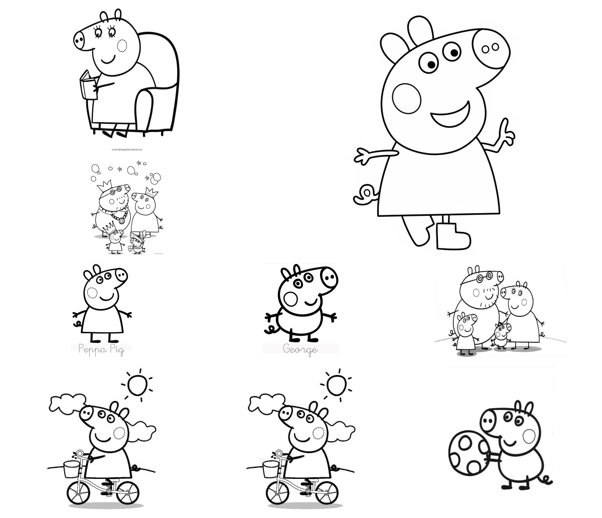 14 desenhos de Peppa Pig — Para colorir e imprimir 14 desenhos de Peppa Pig — Para colorir e imprimir