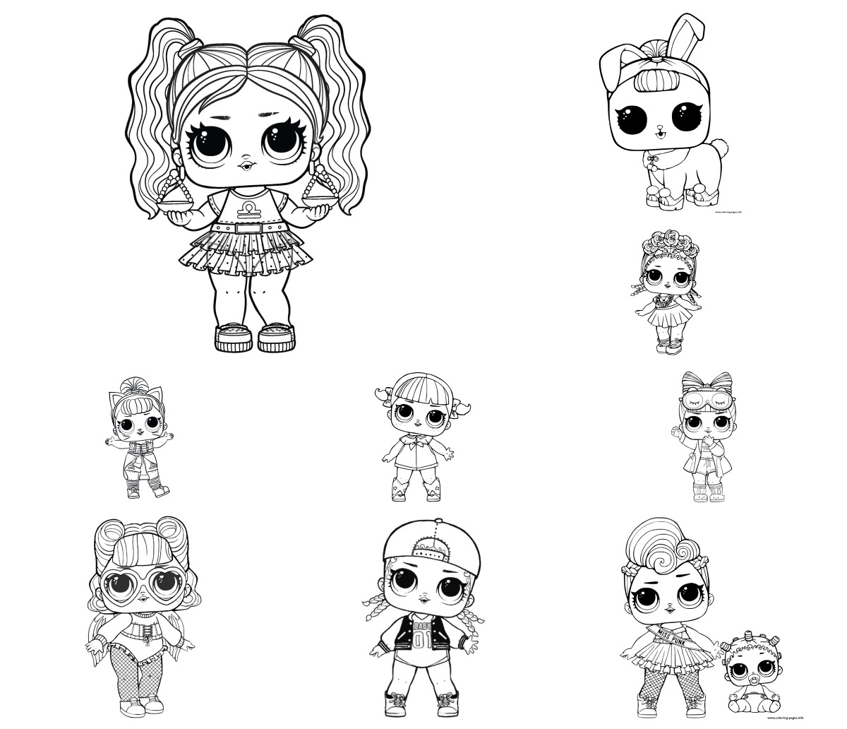 17 desenhos de LOL Surprise — Para colorir e imprimir