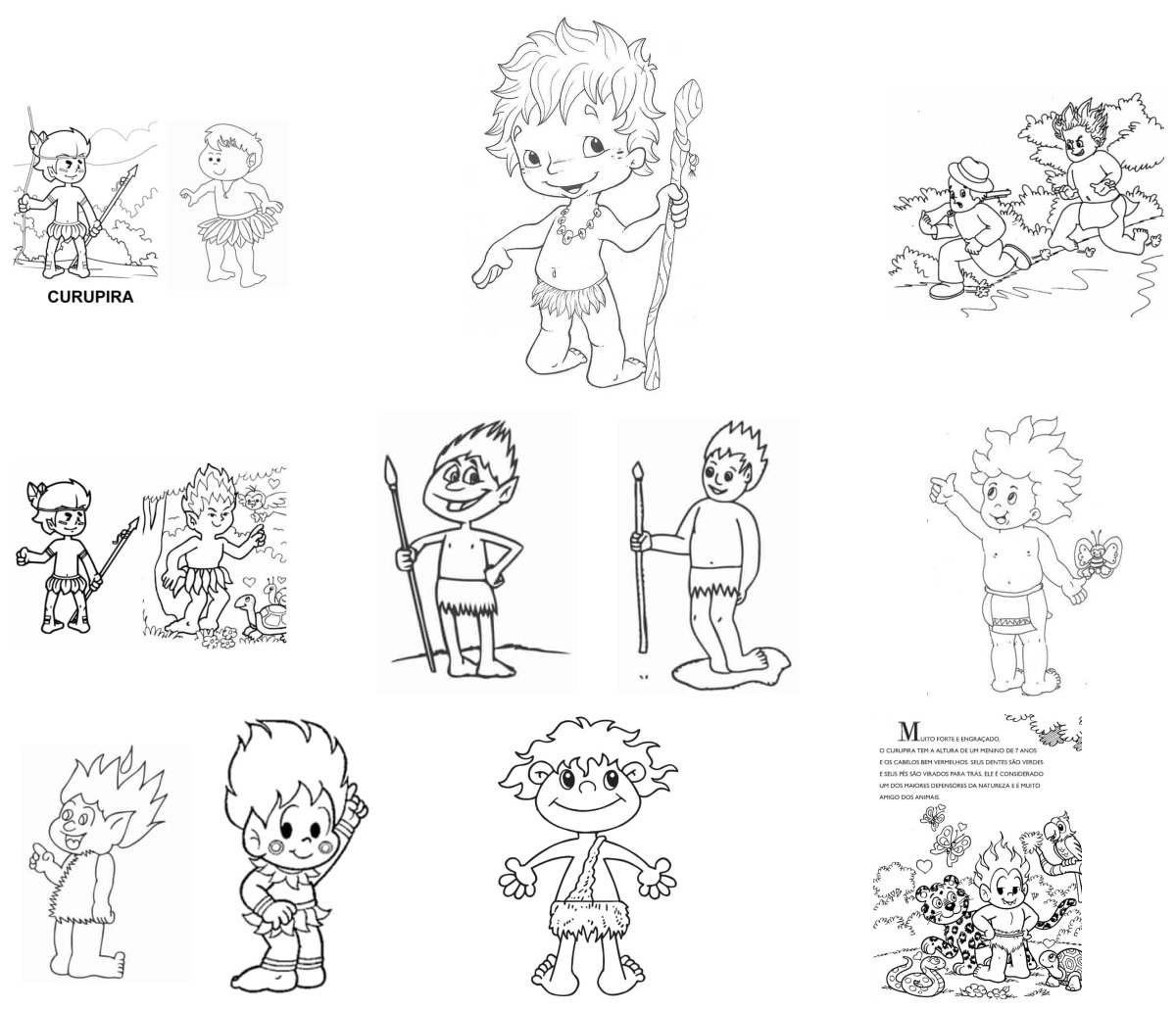 40 desenhos de Curupira — Para colorir e imprimir 40 desenhos de Curupira — Para colorir e imprimir