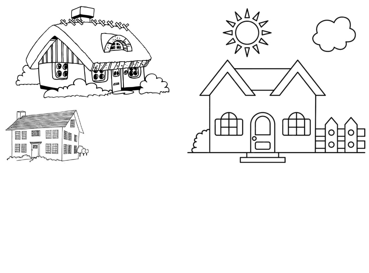 27 desenhos de Casas — Para colorir e imprimir 27 desenhos de Casas — Para colorir e imprimir