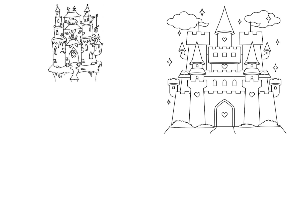 18 desenhos de Castelos — Para colorir e imprimir 18 desenhos de Castelos — Para colorir e imprimir