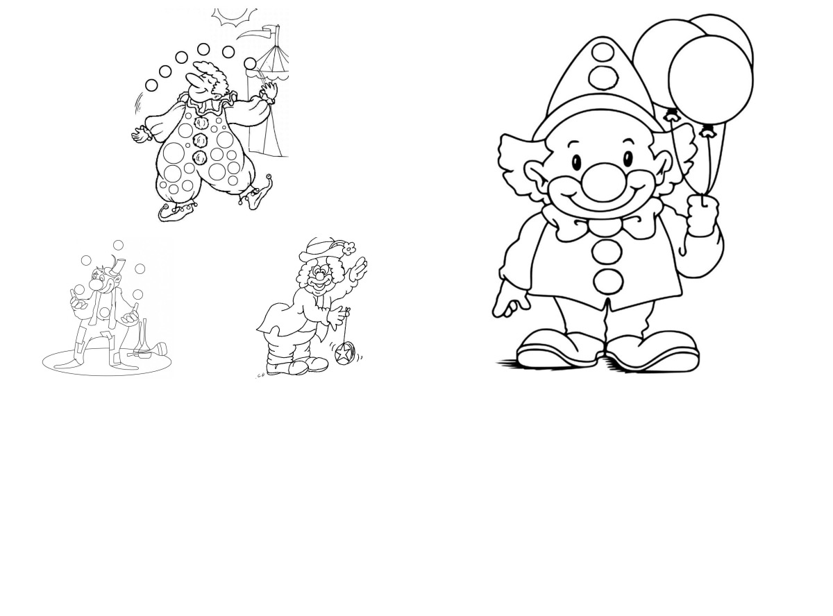 20 desenhos de Palhaço — Para colorir e imprimir 20 desenhos de Palhaço — Para colorir e imprimir