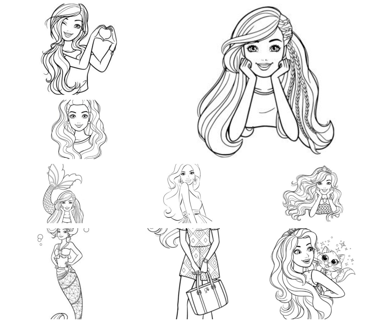 46 desenhos de Barbie — Para colorir e imprimir