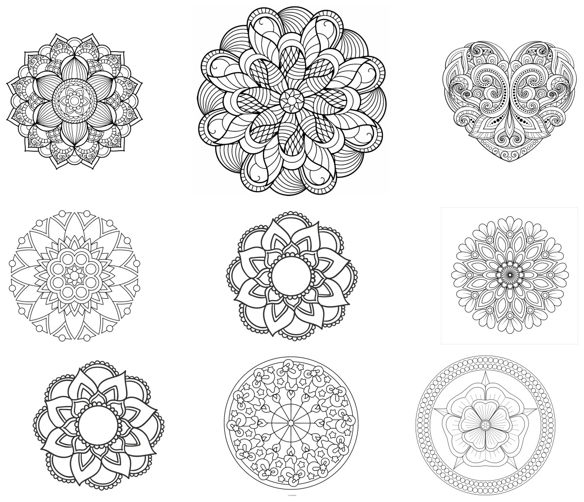 17 desenhos de Mandala — Para colorir e imprimir 17 desenhos de Mandala — Para colorir e imprimir
