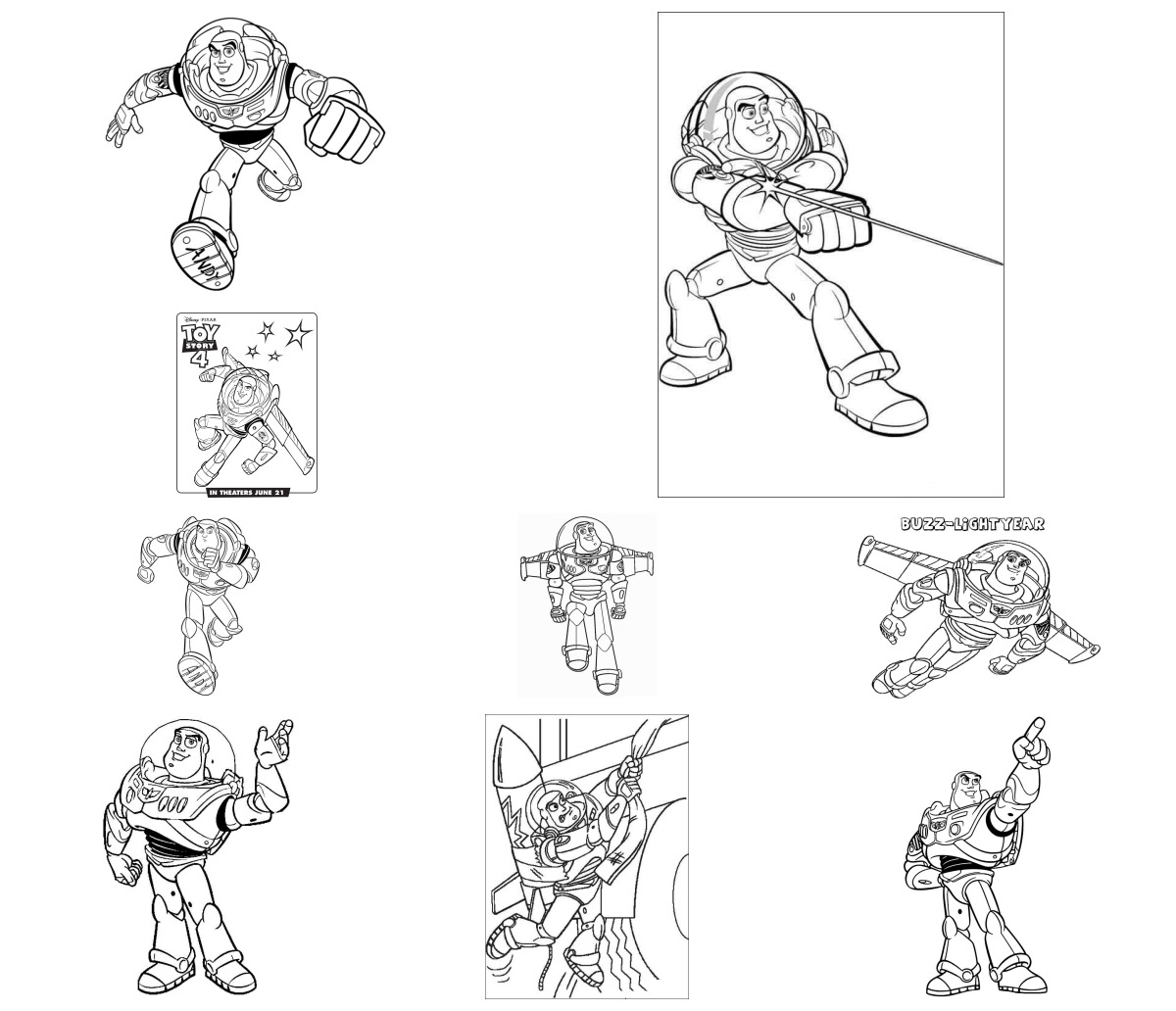 15 desenhos de Buzz Lightyear — Para colorir e imprimir 15 desenhos de Buzz Lightyear — Para colorir e imprimir