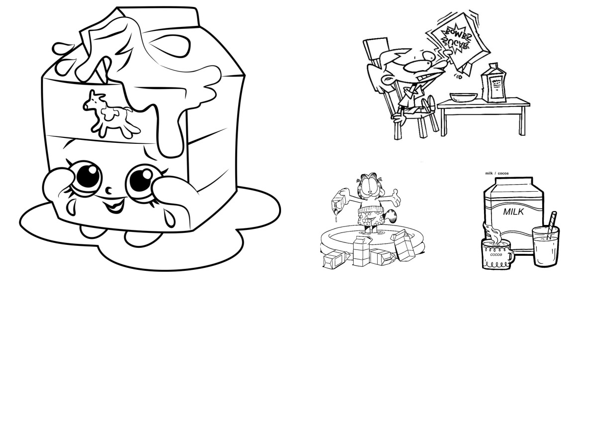 15 desenhos de Leite — Para colorir e imprimir