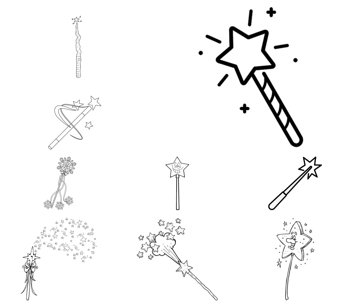 27 desenhos de Varinha Mágica — Para colorir e imprimir 27 desenhos de Varinha Mágica — Para colorir e imprimir