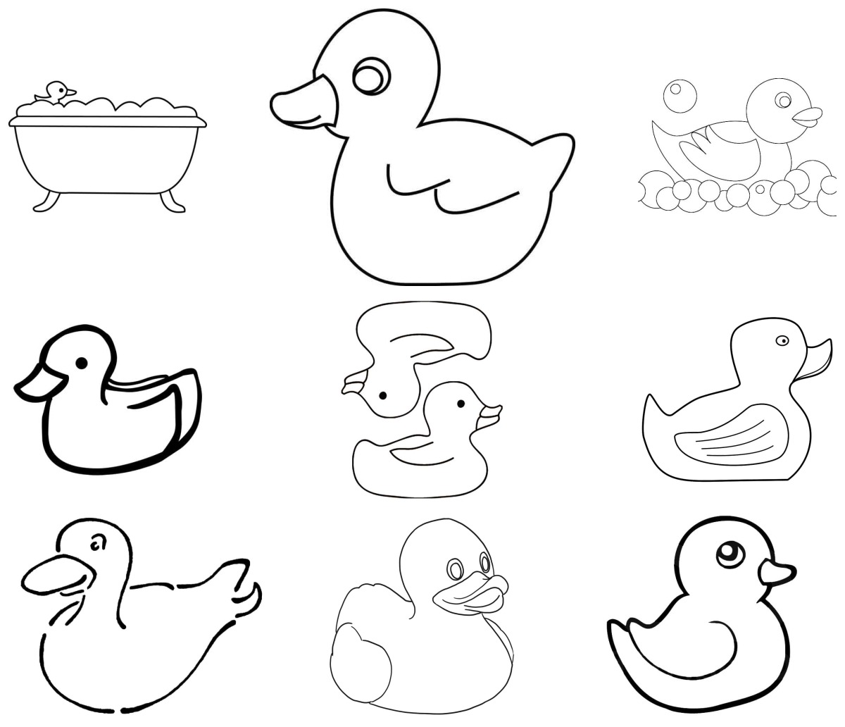 19 desenhos de Pato de Borracha — Para colorir e imprimir 19 desenhos de Pato de Borracha — Para colorir e imprimir