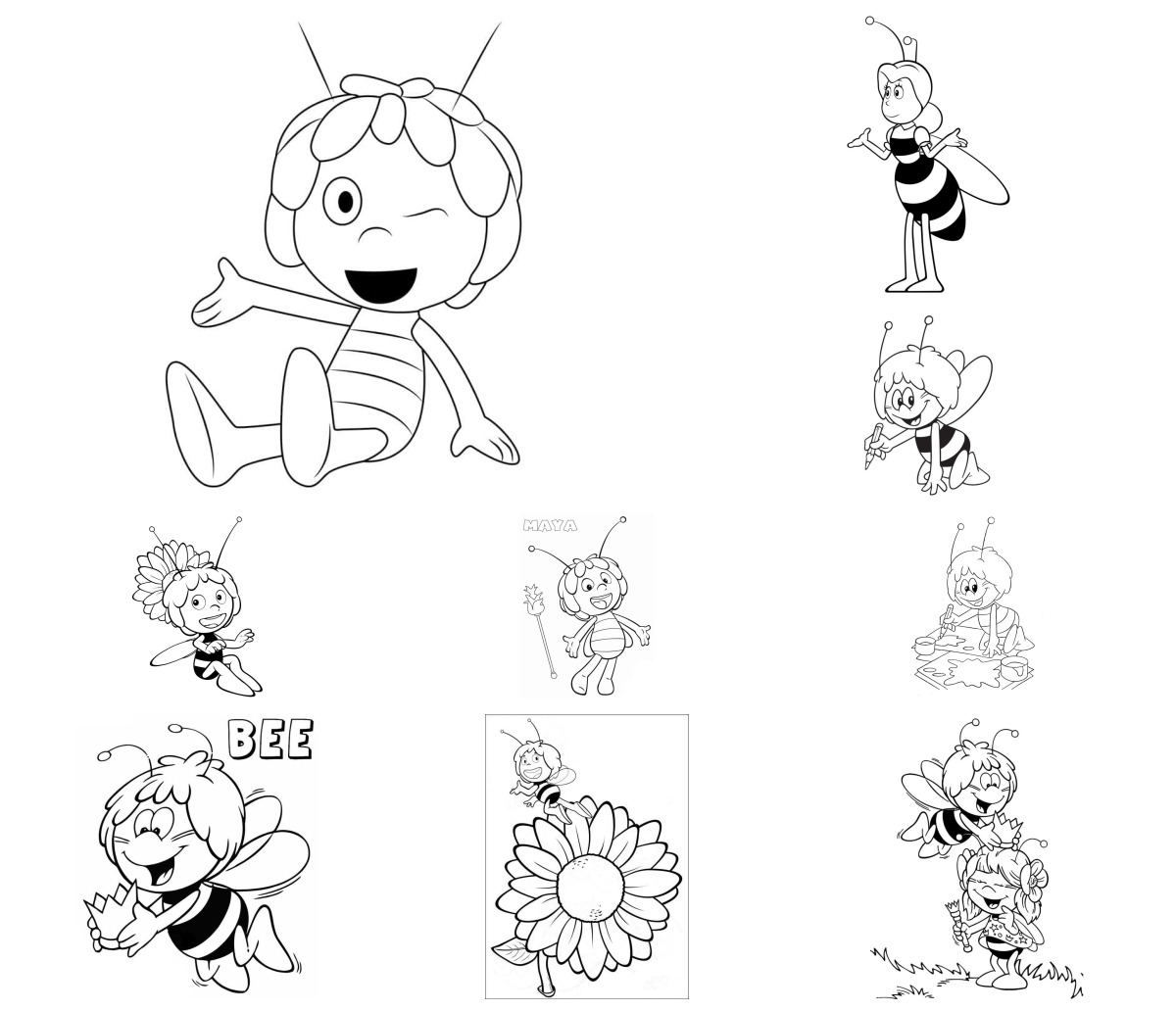 13 desenhos de Abelha Maia — Para colorir e imprimir 13 desenhos de Abelha Maia — Para colorir e imprimir