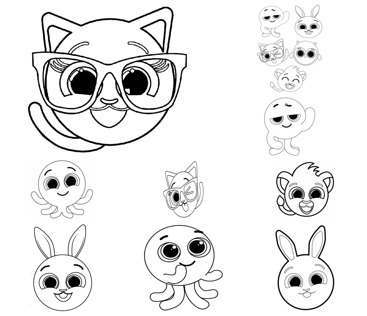 10 desenhos de Bolofofos — Para colorir e imprimir