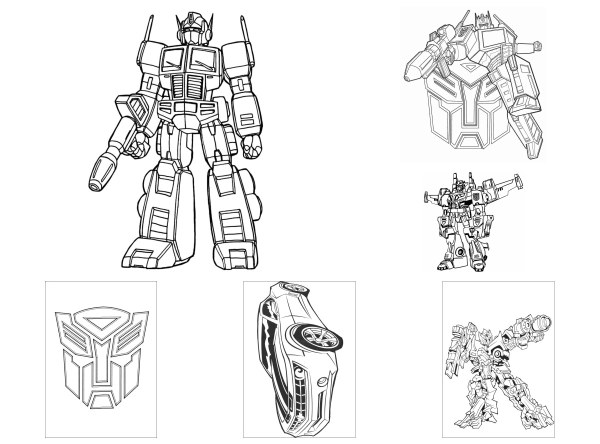 55 desenhos de Transformers — Para colorir e imprimir