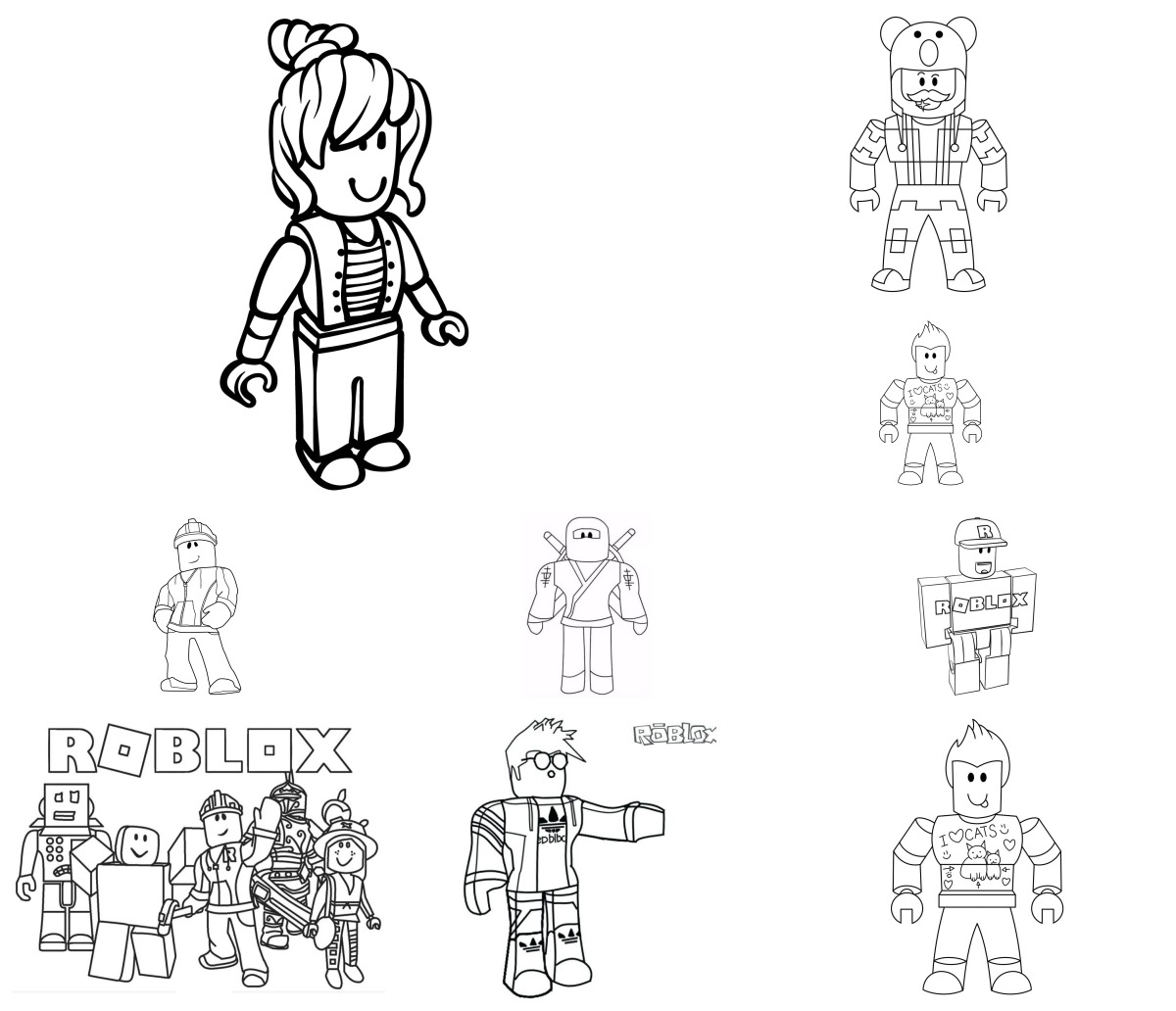 10 desenhos de Roblox — Para colorir e imprimir