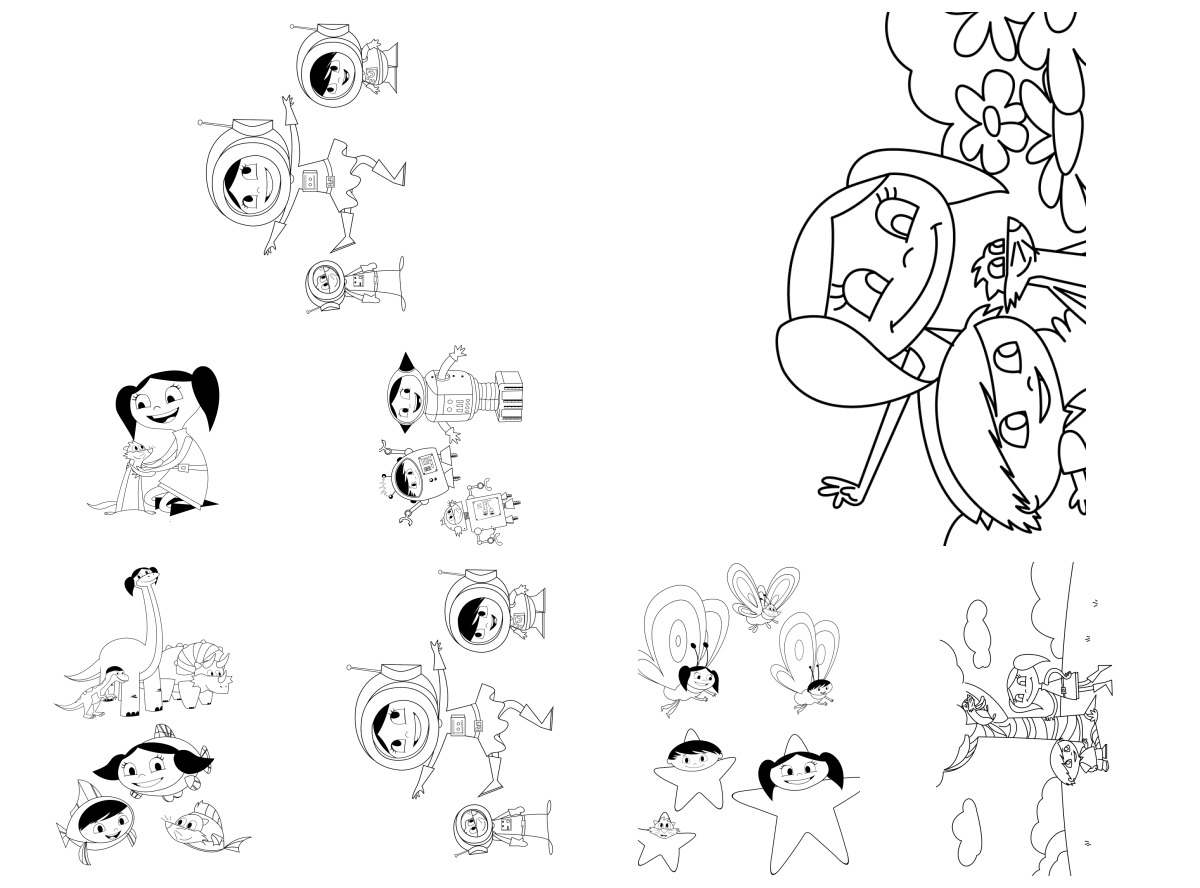 8 desenhos de Show da Luna — Para colorir e imprimir