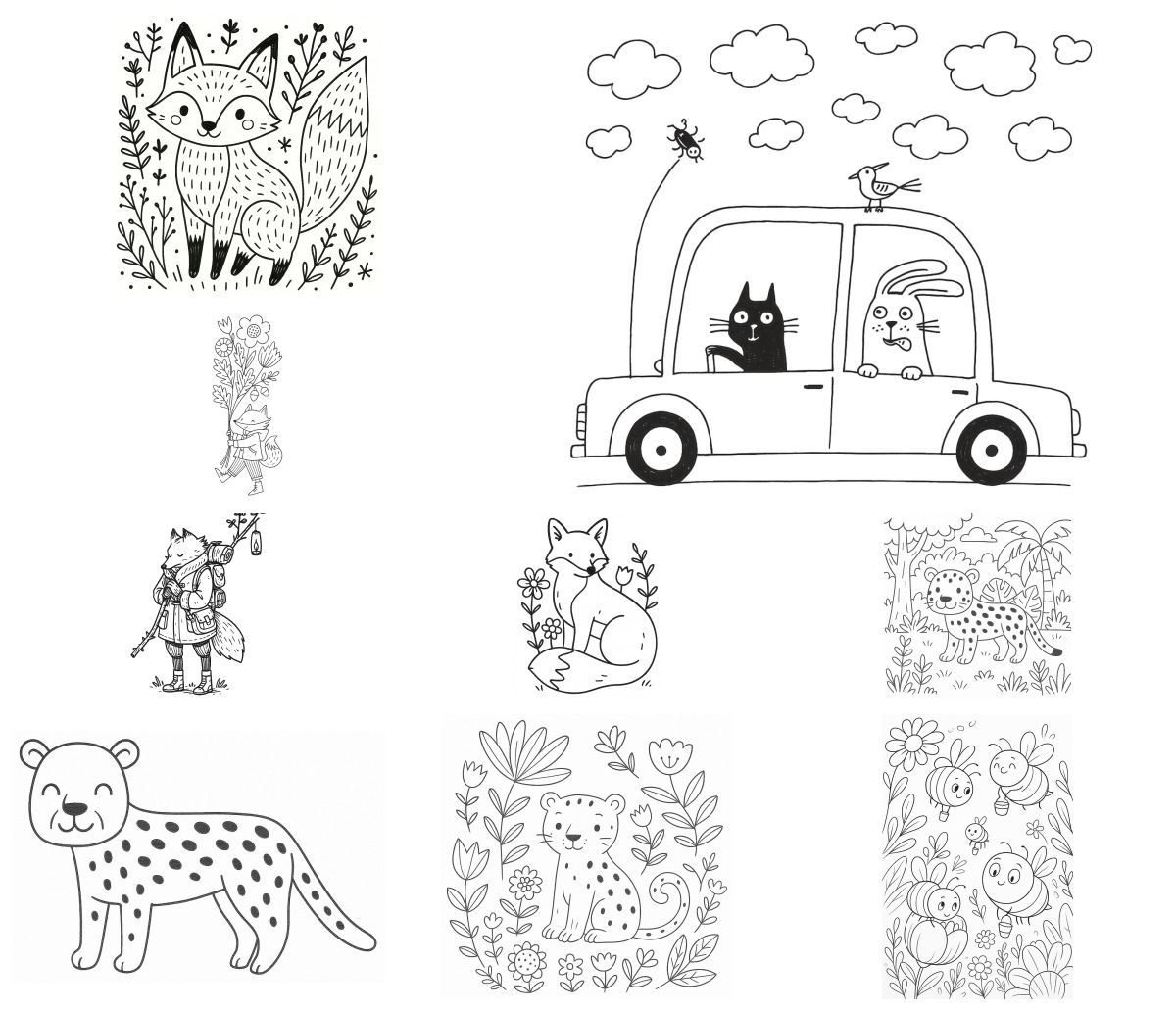 45 desenhos — Para colorir e imprimir