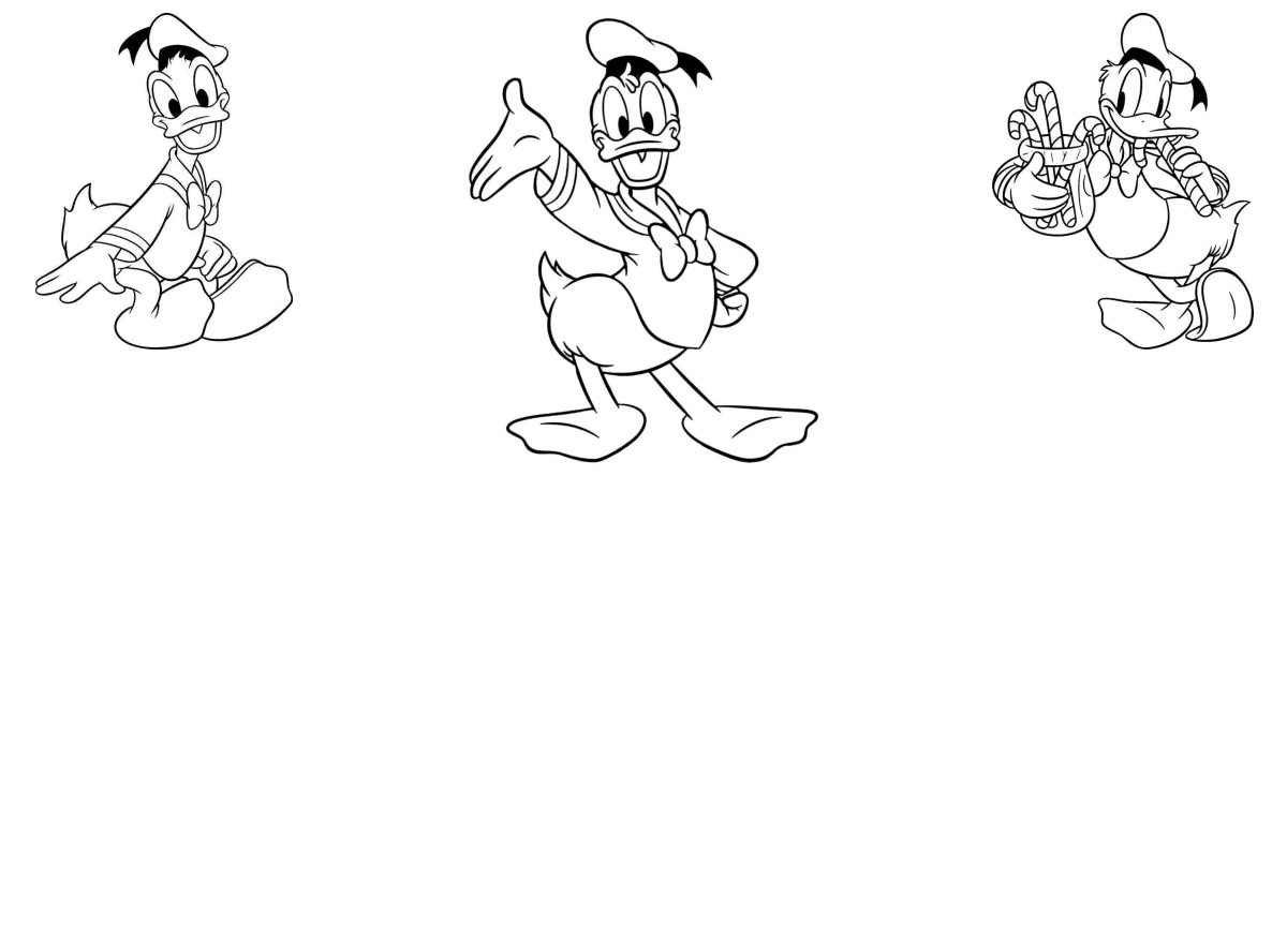 11 desenhos de Pato Donald — Para colorir e imprimir