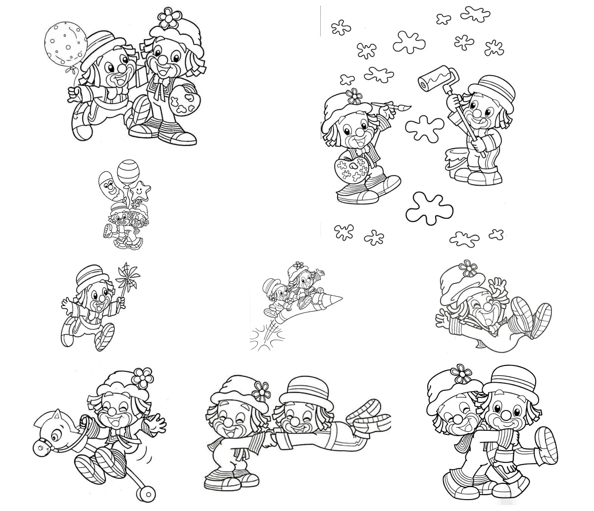 18 desenhos de Patati Patatá — Para colorir e imprimir