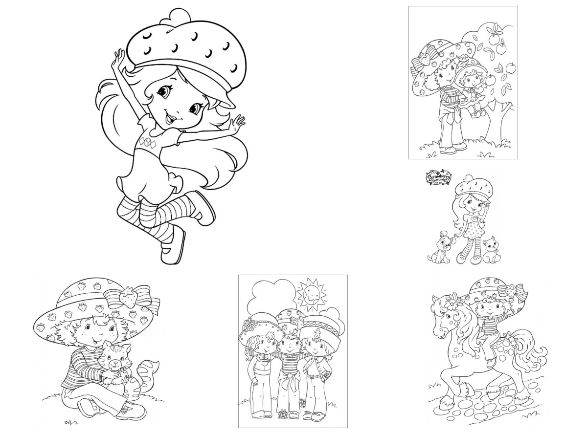 21 desenhos de Moranguinho — Para colorir e imprimir