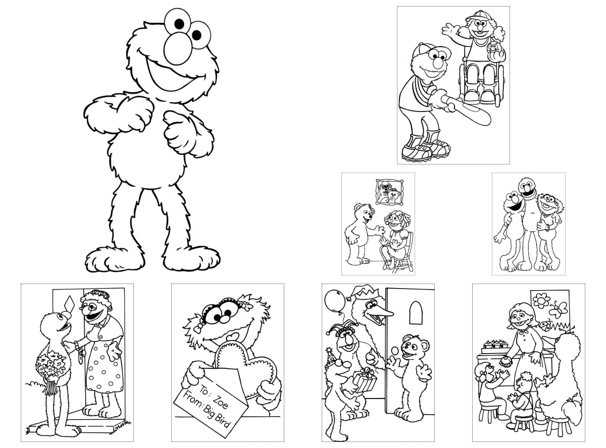 21 desenhos de Vila Sésamo — Para colorir e imprimir