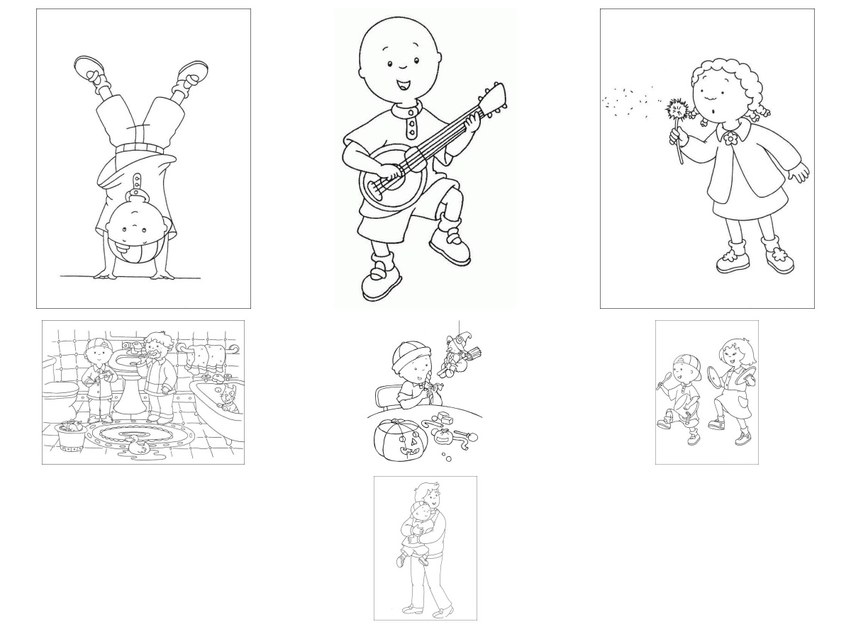 20 desenhos de Caillou — Para colorir e imprimir 20 desenhos de Caillou — Para colorir e imprimir
