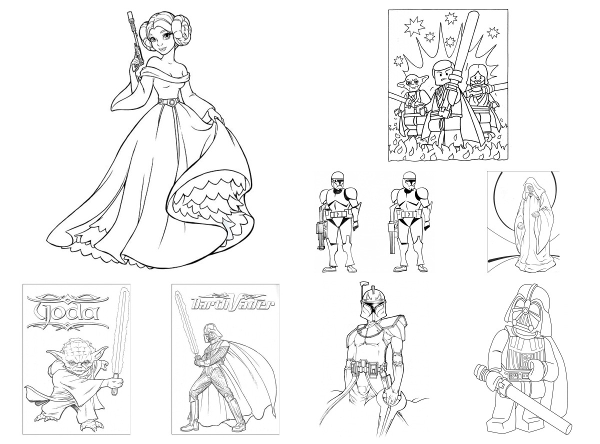 20 desenhos de Star Wars — Para colorir e imprimir 20 desenhos de Star Wars — Para colorir e imprimir
